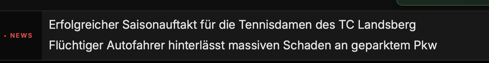 VistaBoard RSS-Nachrichten-Widget mit aktuellen Schlagzeilen
